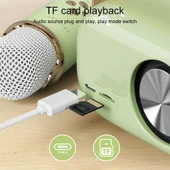 C20 Plus Çok Fonksiyonlu Karaoke Bluetooth Hoparlör ve Mikrofon Beyaz - 7