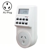Akilli Ev Prizi AC 240V AU Tipi Fisek LCD Ekranli Saat Yaz Saati Fonksiyonlu 12 24 Saat Degistirilebilir Zamanlayici Anahtari - 1