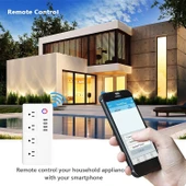 4 USB Portlu 4 US Prizli WiFi Akıllı Güç Prizi Alexa ve Google Home Uyumlu US Priz - 6