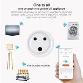 10A Mini Akıllı WiFi Priz Küçük Güney Afrika Hindistan Fiş Uzaktan Kumanda Zamanlayıcı Anahtarı Alexa Destekli - 5