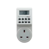 AC 230V Akıllı Ev Prizi LCD Ekranlı Saat Yaz Saati Fonksiyonlu 12 24 Saat Değiştirilebilir Zamanlayıcı Anahtarlı UK Fiş - 2