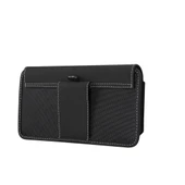 Erkek Evrensel Oxford Kumaş Taşınabilir Bel Çantası Deri Kılıf Huawei Mate 20 X ve 6.9 İnç ve Altı Akıllı Telefonlar Siyah - 3