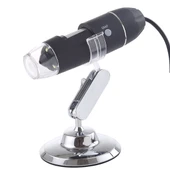 USB Dijital Mikroskop HD 0.3MP Görüntü Sensörü 2560x1920P 8 LED Işıklı Profesyonel Standlı - 2