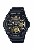 Casio AEQ-120W-9AVDF Quartz Analog/Dijital Silikon Siyah 10 ATM 52 mm Erkek Kol Saati - 2