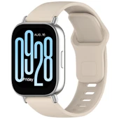Xiaomi Redmi Watch 5 Active ve Watch 5 Lite Uyumlu Fildişi Beyaz Silikon Saat Kayışı - 1