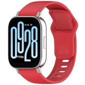 Xiaomi Redmi Watch 5 Active ve Watch 5 Lite Uyumlu Kırmızı Silikon Saat Kayışı Ters Tokalı - 1