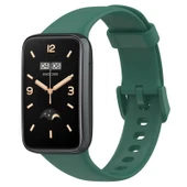 Xiaomi Mi Band 7 Pro Uyumlu Koyu Yeşil Silikon Saat Kayışı - 1
