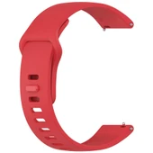 Xiaomi Redmi Watch 5 Active ve Watch 5 Lite Uyumlu Kırmızı Silikon Saat Kayışı Ters Tokalı - 3