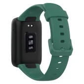 Xiaomi Mi Band 7 Pro Uyumlu Koyu Yeşil Silikon Saat Kayışı - 2