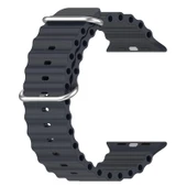 Apple Watch Silikon Kayış Midnight Renk 44mm 45mm 46mm 49mm Uyumlu - 3