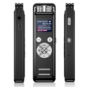 ZD43B Yönlü Çift Mikrofonlu Akıllı Gürültü Engelleme Ses Kaydedici 64GB Siyah - 3