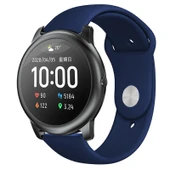 Xiaomi Haylou Solar LS05 Silikon Ters Tokalı Yedek Saat Kayışı Lacivert - 1