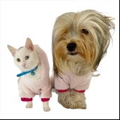 Softie Pink Butterfly Duo Kedi Tulumu Kedi Kıyafeti - 7