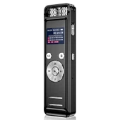 ZD43B Yönlü Çift Mikrofonlu Akıllı Gürültü Engelleme Ses Kaydedici 64GB Siyah - 1