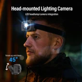 D8 1080P Başa Takılan LED Hareket Sensörlü Video Kayıt ve Aydınlatma Kamerası - 2