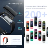 S5-4 Akıllı Bileklik Kırmızı IP68 Su Geçirmez Nabız ve Spor Takipçisi - 7