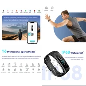 S5-4 Akıllı Bileklik IP68 Su Geçirmez Mavi Kalp Atış Hızı Spor ve Fitness Takipçisi - 8