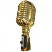 Doppler RT-65 Nostaljik Retro Mikrofon Elvis Mikrofon Gold Altın-Çantalı - 1