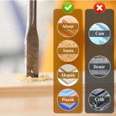 Ahşap Delme Ucu Matkap Ucu Tahta Sunta Plastik Alçıpan Delme Ucu Bits Yaprak Uç 14 mm - 4