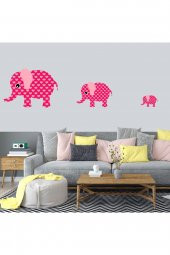 Pembe Filler Kalp Desenli Dekoratif Duvar Sticker thumbnail 1