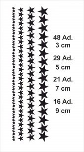 YILDIZ DUVAR STİCKER SARI (3CM 48,5CM 29,7CM 21,9CM 16) 114 ADET TDS-09-01-06 - 2