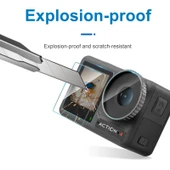 DJI Osmo Action 4 STARTRC 3'ü 1 Arada Lens Koruyucu Ön ve Arka Ekran Temperli Cam Filmleri 2 Set - 6