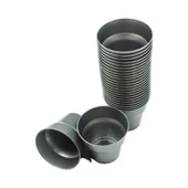 Omeyva Parti Davet Piknik Renkli Mika Plastik Sert Mika Bardak - Gümüş - 25'li Paket thumbnail 1