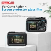 DJI Osmo Action 4 STARTRC 3'ü 1 Arada Lens Koruyucu Ön ve Arka Ekran Temperli Cam Filmleri 2 Set - 4