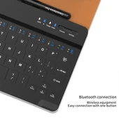Samsung Galaxy Z Fold5 Uyumlu Bluetooth Klavye Kalem Mouse Kılıf Seti Siyah - 4