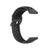 Fitbit Versa 2 Versa Versa Lite Blaze Uyumlu 23mm Spor Silikon Saat Kordonu Iki Renk Siyah ve Koyu Siyah - 3