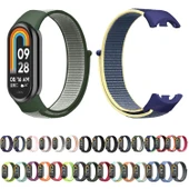Xiaomi Mi Band 8 Döngü Naylon Saat Kayışı İnci Tozu Renk - 4