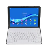 Lenovo Smart Tab M10 HPD Plus TB X606F 103 Inç 2si1 Arada Çıkarılabilir Manyetik ABS Bluetooth Klavye ve Koruyucu Deri Tablet Kılıfı Standlı Uyku ve Kalemlikli Altın - 2