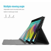 Lenovo Smart Tab M10 HPD Plus TB X606F 103 Inç 2si1 Arada Manyetik ABS Bluetooth Klavye Siyah Deri Kılıf Standlı Uyku ve Kalemlikli - 8