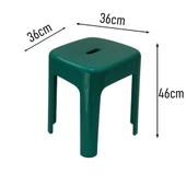 Saban Tabure Sağlam Plastik Kırılmaya Dayanıklı Bahçe, Balkon ,Banyo Yeşil - 2