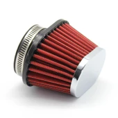 60mm Kırmızı Mantar Başlıklı Motosiklet Hava Filtresi Modifiye Egzoz Filtresi - 3