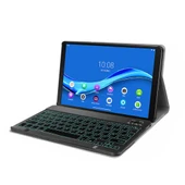 Lenovo Smart Tab M10 HPD Plus TB X606F 103 Inç 2si1 Arada Manyetik ABS Bluetooth Klavye Siyah Deri Kılıf Standlı Uyku ve Kalemlikli - 5