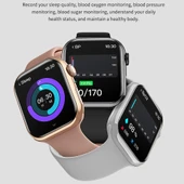 IW9 205 inç Kare Ekran Akıllı Saat Bluetooth Arama ve Kan Oksijen Ölçer Gül Altın - 4