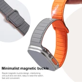 Apple Watch Ultra 49mm Manyetik Silikon Kordon Kahve Siyah - 5