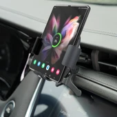 Samsung Galaxy Z Fold4 3 S7 Çift Bobinli Kablosuz Şarjlı Araç Telefon Tutucu - 1