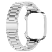 Xiaomi Redmi Watch 3 Mi Watch Lite 3 Uyumlu Gri Metal Saat Kordonu ve Çerçevesi - 3