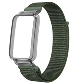 Xiaomi Mi Band 7 Pro Entegre PC Koruyucu Kılıf ve Naylon Döngü Kayış Ordu Yeşili - 2