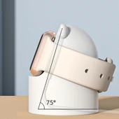 Apple Watch Silikon Şarj Tutucu Koyu Mavi - 3