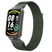 Xiaomi Mi Band 7 Pro Entegre PC Koruyucu Kılıf ve Naylon Döngü Kayış Ordu Yeşili - 1