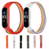 Xiaomi Mi Band 3 4 5 6 7 Siyah Naylon Döngü Saat Kayışı - 3
