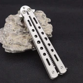 Metal Kelebek Şeklinde Çelik Tarak Saç Şekillendirici Tarak Taşınabilir - Gümüş Renk Kelebek Tarak - 4