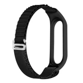 Xiaomi Mi Band 3 4 5 6 7 Siyah Naylon Döngü Saat Kayışı - 2
