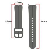 Samsung Galaxy Watch 5 40mm 44mm Renkli Tokalı Pembe Silikon Saat Kayışı - 5