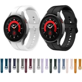 Samsung Galaxy Watch 5 40mm 44mm Sarı Renkli Tokalı Silikon Saat Kayışı - 6