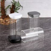 Cam Kavanoz Gri Metal Kapaklı 250ml THN86914 - 1