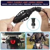 4 Parça Modifiye Motosiklet 16 LED Fren Sinyal Stop Lambası Dumanlı Kasa Beyaz ve Sarı Işık - 6